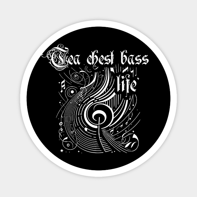 Wavy Music Tea chest bass Life Magnet by walaodesigns
